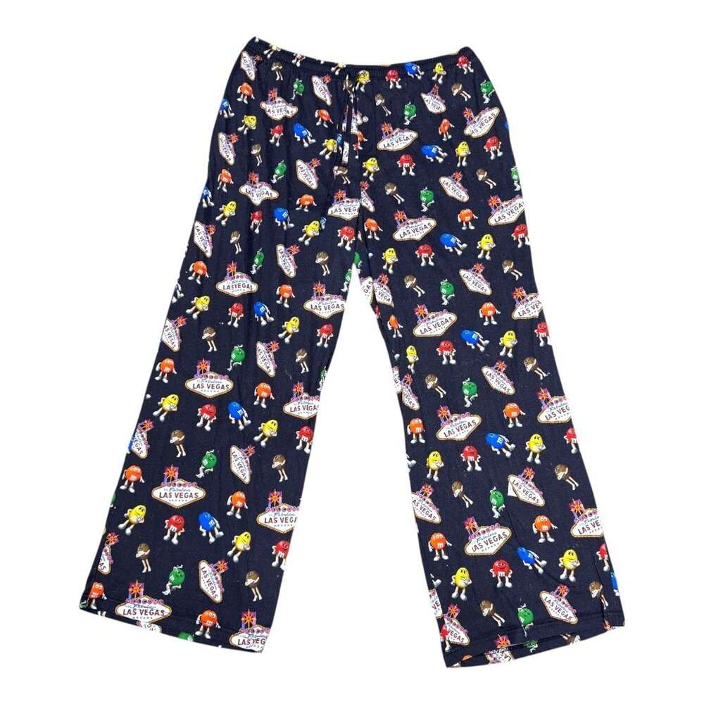 M&M World  Las Vegas Novelty Lounge Pajama Pants Graphic Print Sleepwear XXL